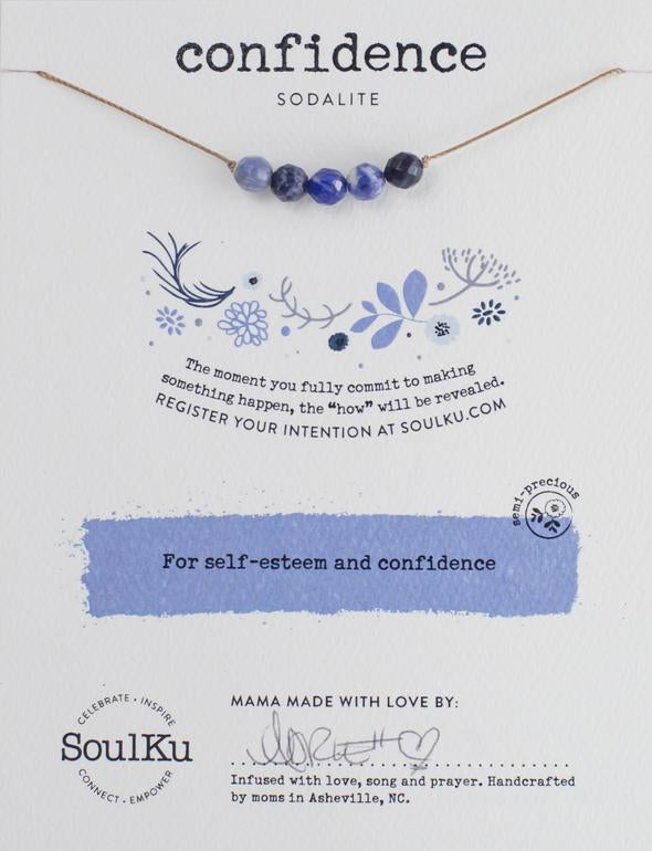 Sodalite Intention Necklace for Confidence - One Strange Bird