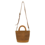 Havana Faux Cane Wood Handle Handbag