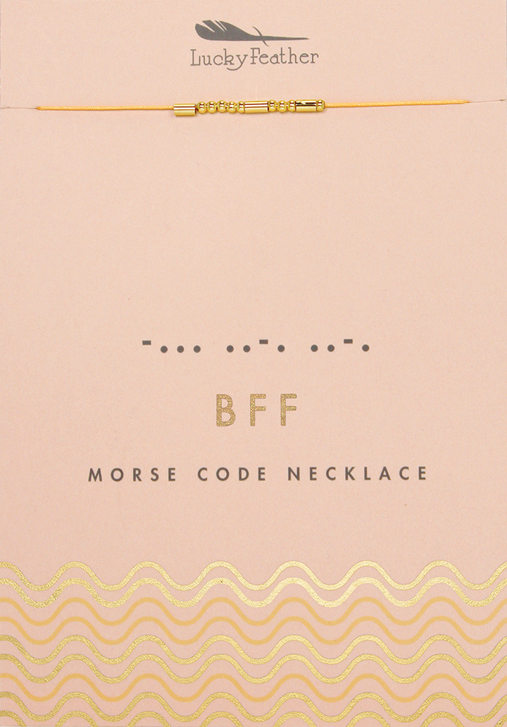 Next     BFF - Morse Code Necklace - One Strange Bird