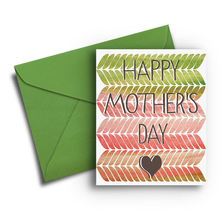 Watercolor Pattern Mother's Day Card - One Strange Bird