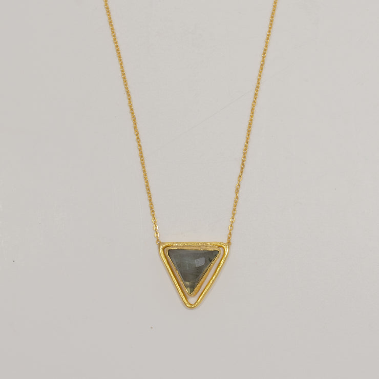 Triangle Stone Necklace - One Strange Bird