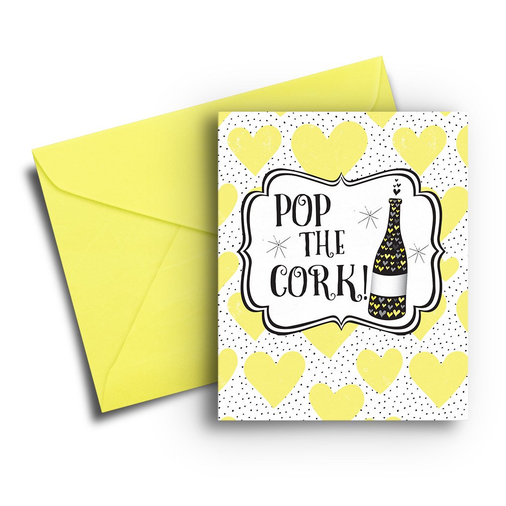 Pop the Cork Anniversary Card - One Strange Bird