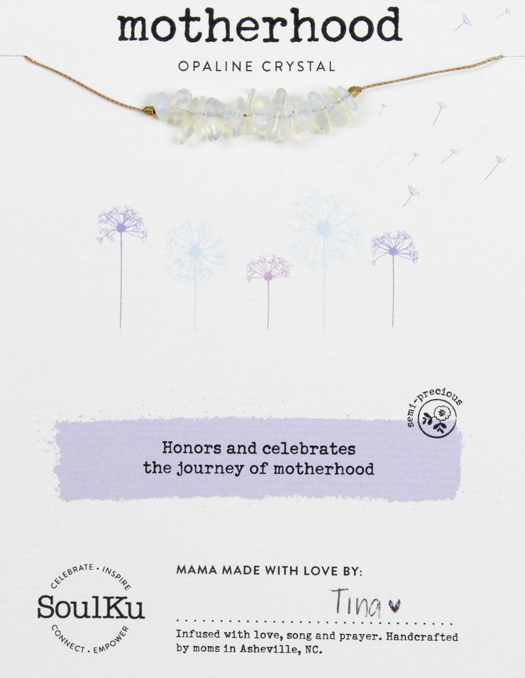 Amazonite Seed Necklace for Motherhood - One Strange Bird