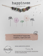Tourmaline Seed Necklace for Happiness - One Strange Bird