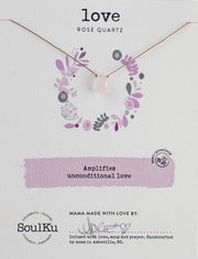 Rose Quartz Soul-Full of Light Necklace for Love - One Strange Bird