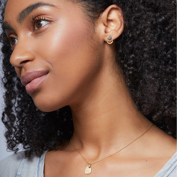 Stone Moon Phase Ear Jacket