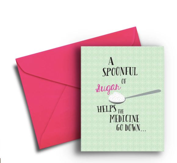 Spoonful of Sugar Get Well Card - One Strange Bird