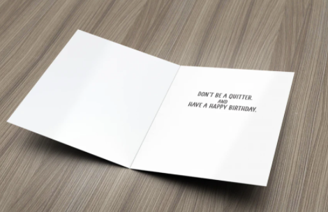 Bookmarks for Quitters Birthday Card - One Strange Bird