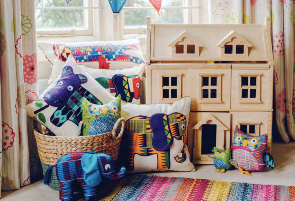 Elephant Cushion: Handmade and Fair Trade - One Strange Bird