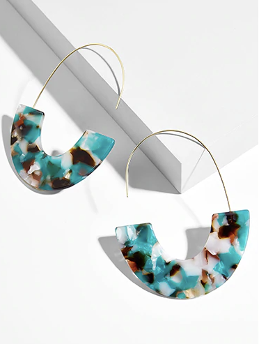 Hanging Hook Acrylic Earrings - One Strange Bird