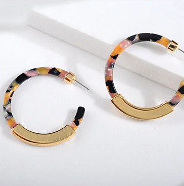 Bohemia Acrylic Acetate Hoop Earrings - One Strange Bird