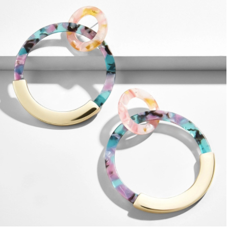 Bohemia Acrylic Double Hoop Earrings - One Strange Bird