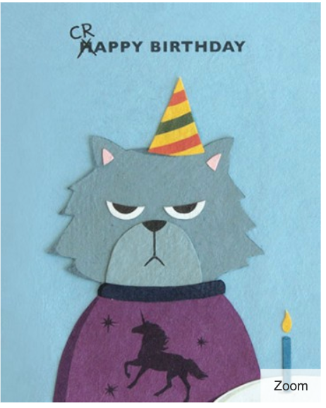 Grumpy Kitty Birthday - One Strange Bird