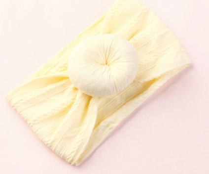 Baby Cable Knit Donut Nylon Headbands - One Strange Bird