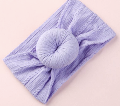 Baby Cable Knit Donut Nylon Headbands - One Strange Bird