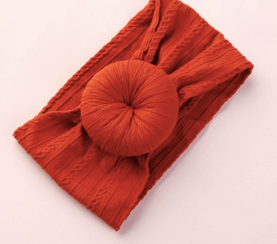 Baby Cable Knit Donut Nylon Headbands - One Strange Bird