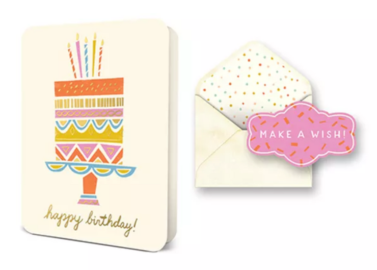 Cake on a Plate Birthday   - Greeting Card - One Strange Bird