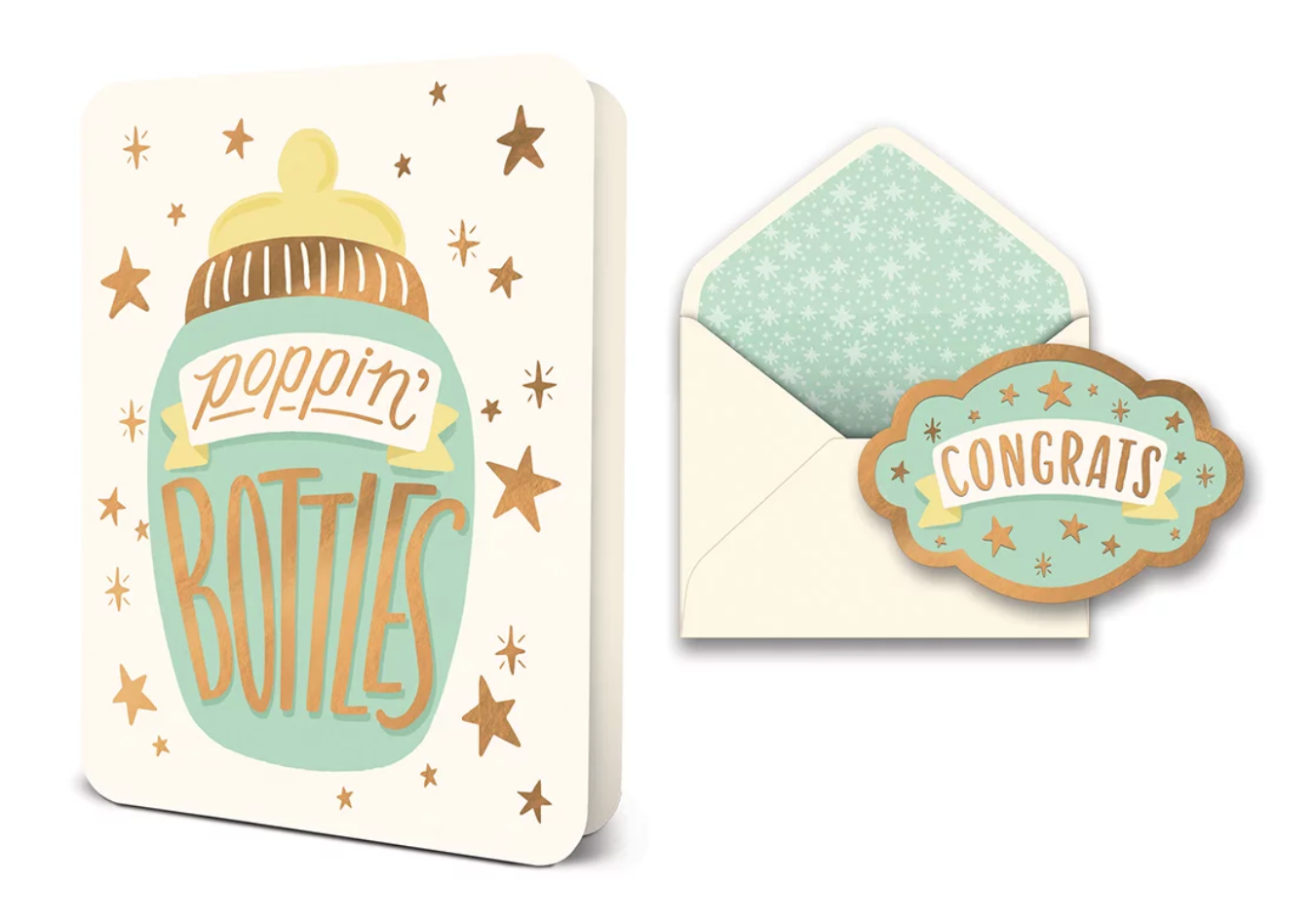 Poppin Bottles  - Greeting Card - One Strange Bird