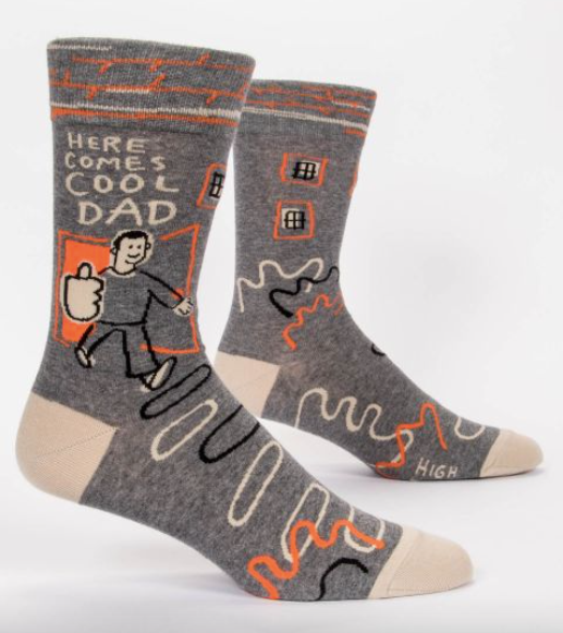 Here Comes Cool Dad M-Crew Socks - One Strange Bird