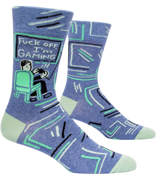 F*ck Off, I'm Gaming M-Crew Socks - One Strange Bird