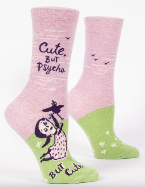Cute. But Psycho, But Cute W-Crew Socks - One Strange Bird