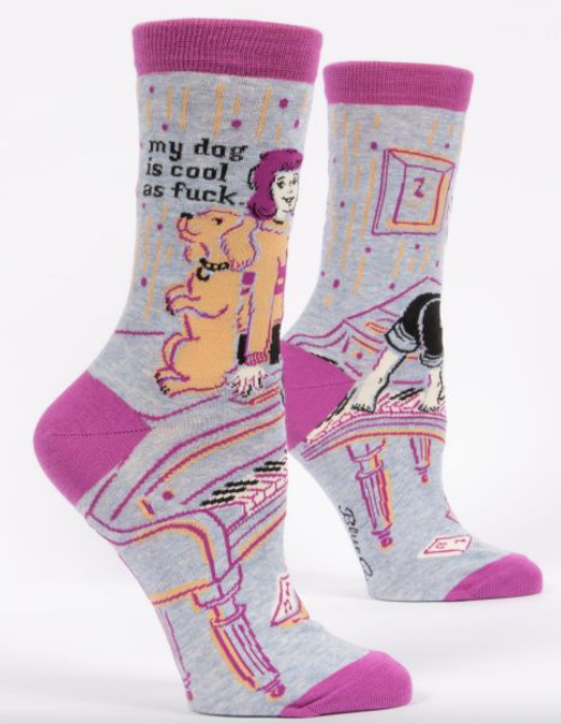 My Dog Is Cool As F*ck W-Crew Socks - One Strange Bird