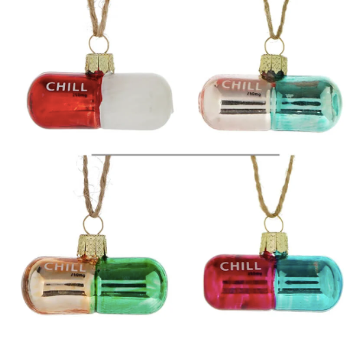 Chill Pill Ornament - One Strange Bird