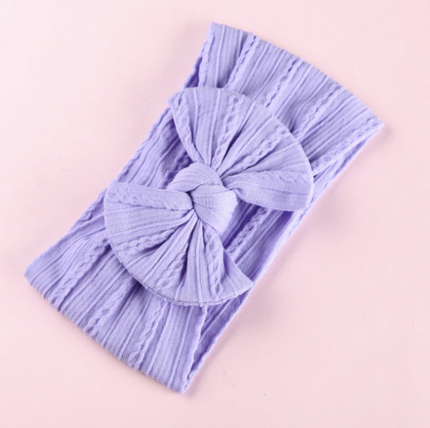 Baby Cable Knit Bow Headbands