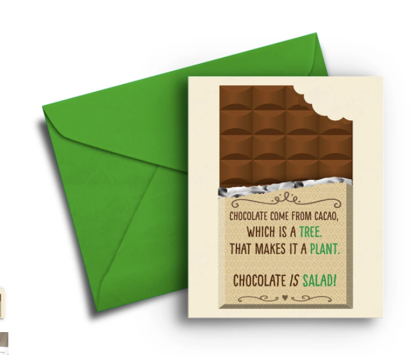 Chocolate is Salad Birthday - One Strange Bird