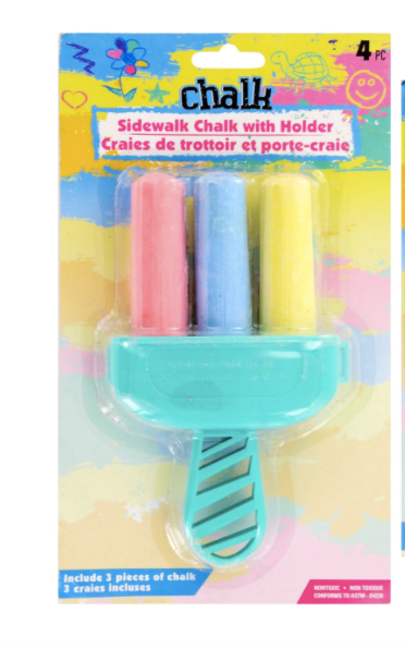 Sidewalk Chalk with Plastic Holders - One Strange Bird