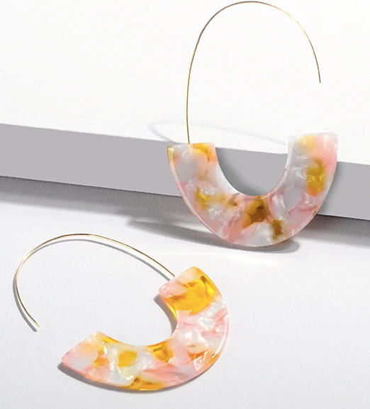 Hanging Hook Acrylic Earrings - One Strange Bird