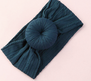 Baby Cable Knit Donut Nylon Headbands - One Strange Bird