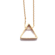Simple Minimalist Triangle Necklace - One Strange Bird