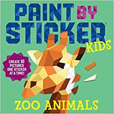 Paint by sticker zoo animals - One Strange Bird
