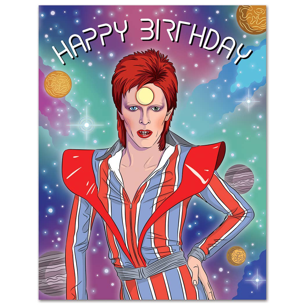 Bowie You Are a Star Birthday Card