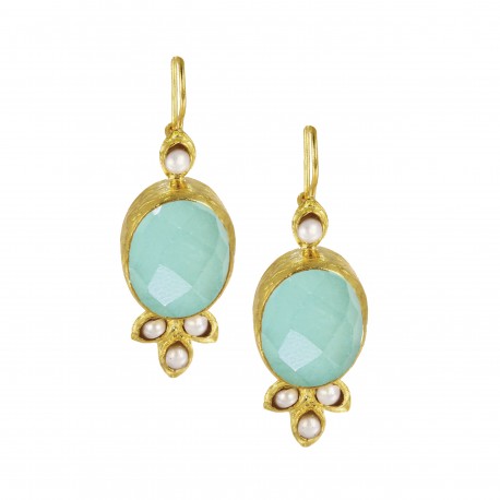 Pearl Petal Leaf Earring