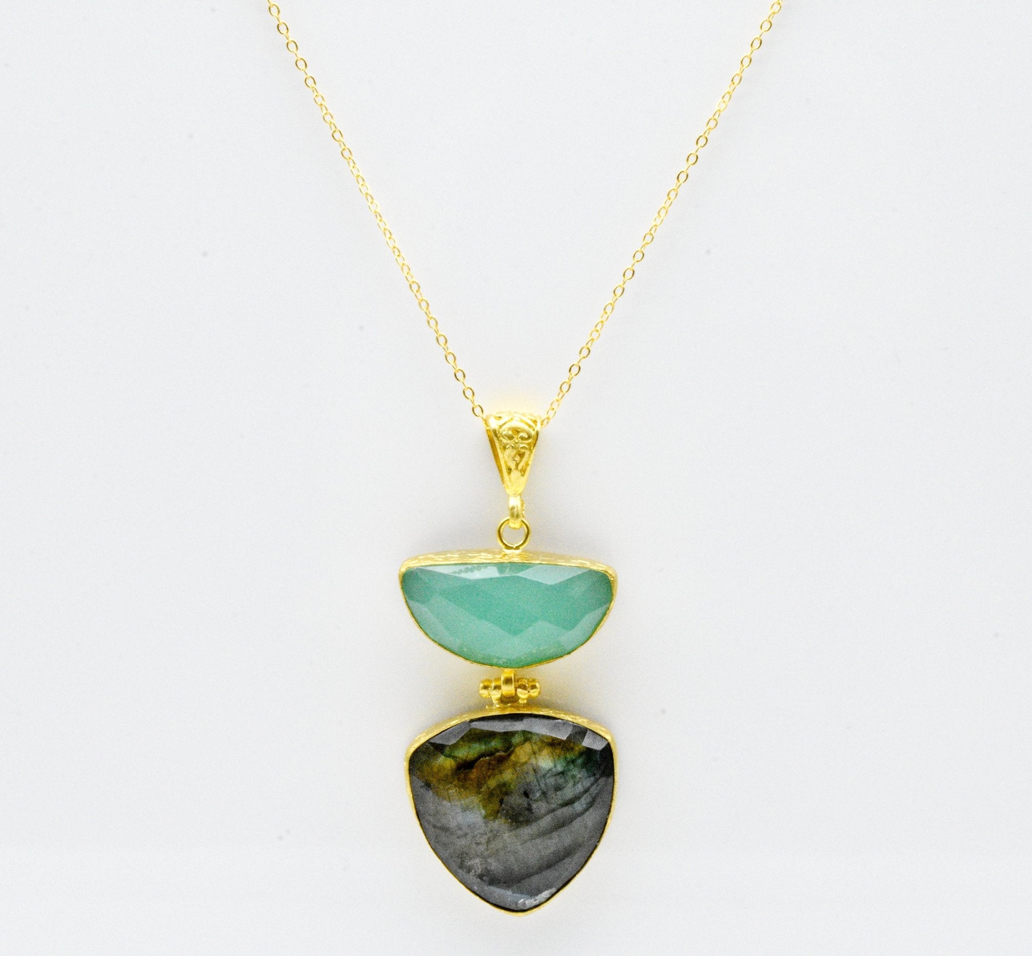Double Stone Necklace