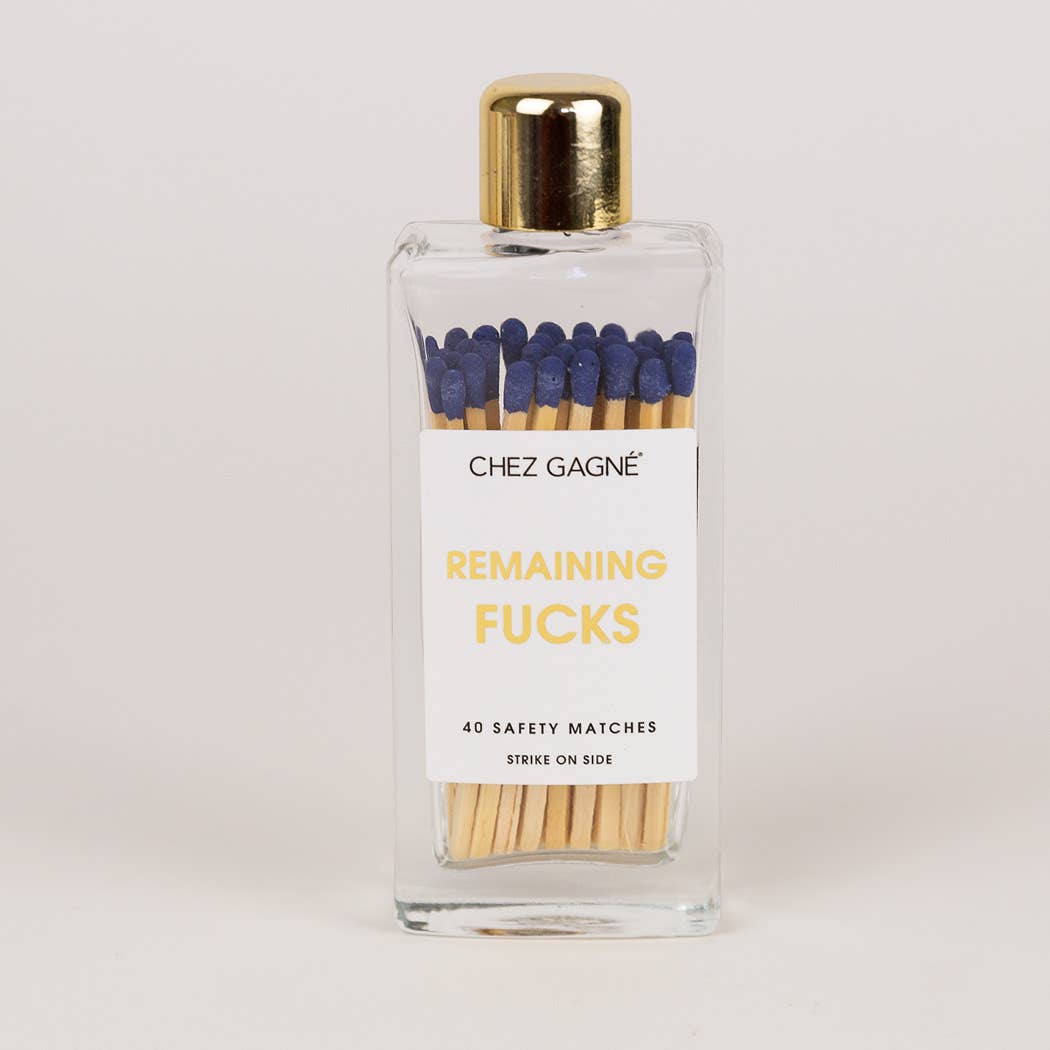 Remaining Fucks - Glass Bottle Matches - One Strange Bird