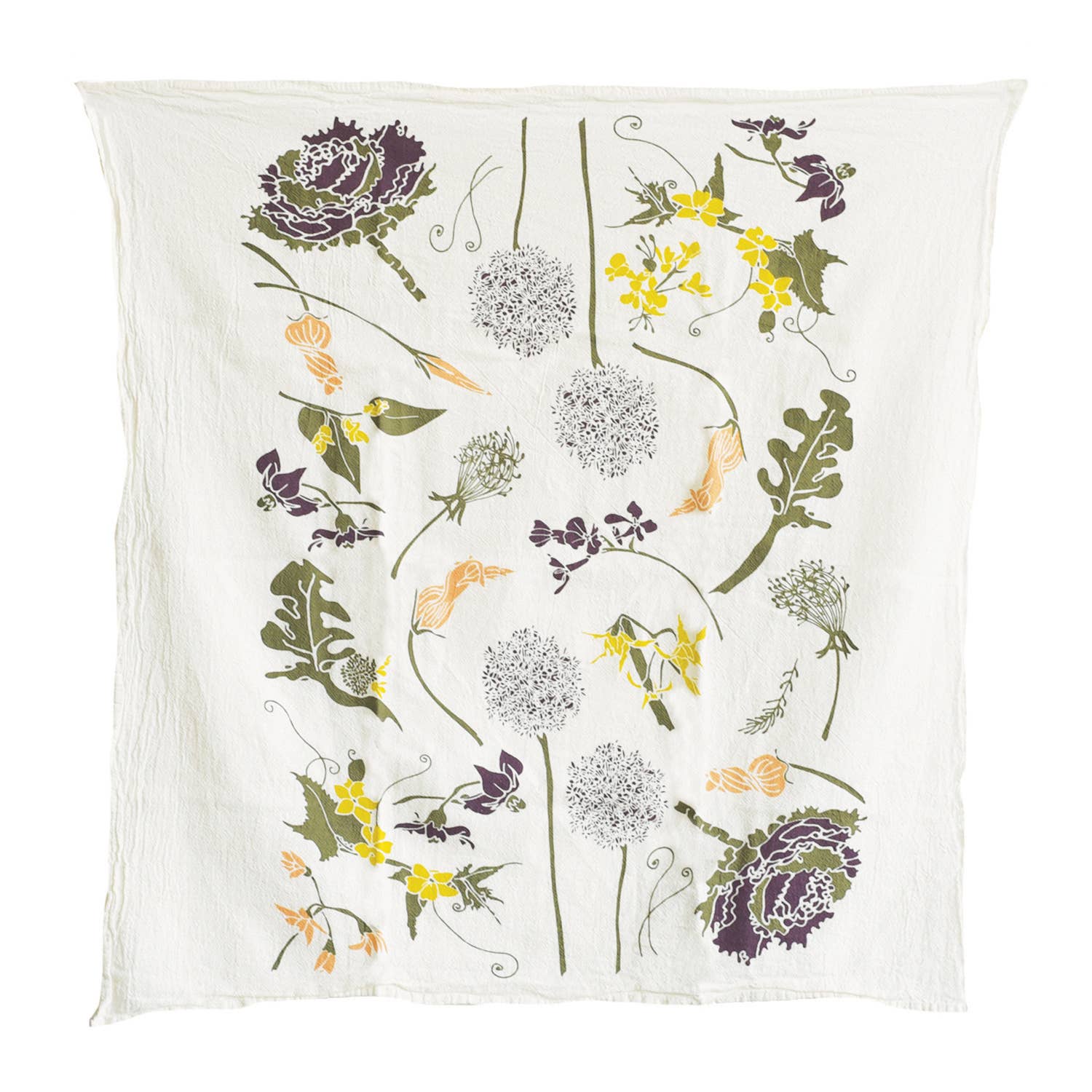 Flowering Veggies Towel - One Strange Bird