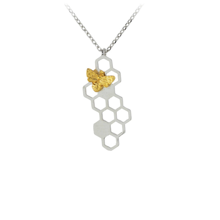Bee and Honeycomb Necklace