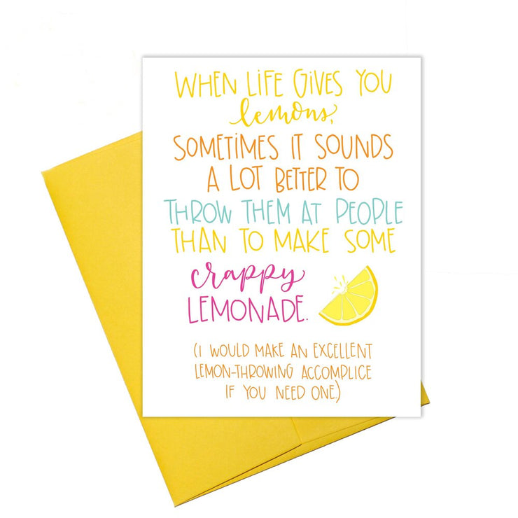 Throwing Lemons Card - One Strange Bird