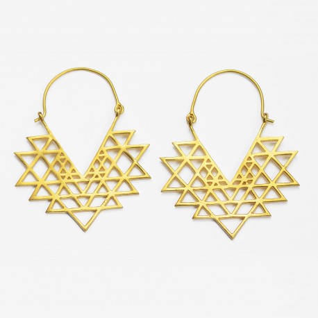 Cosmic paths geometric Earrings - One Strange Bird