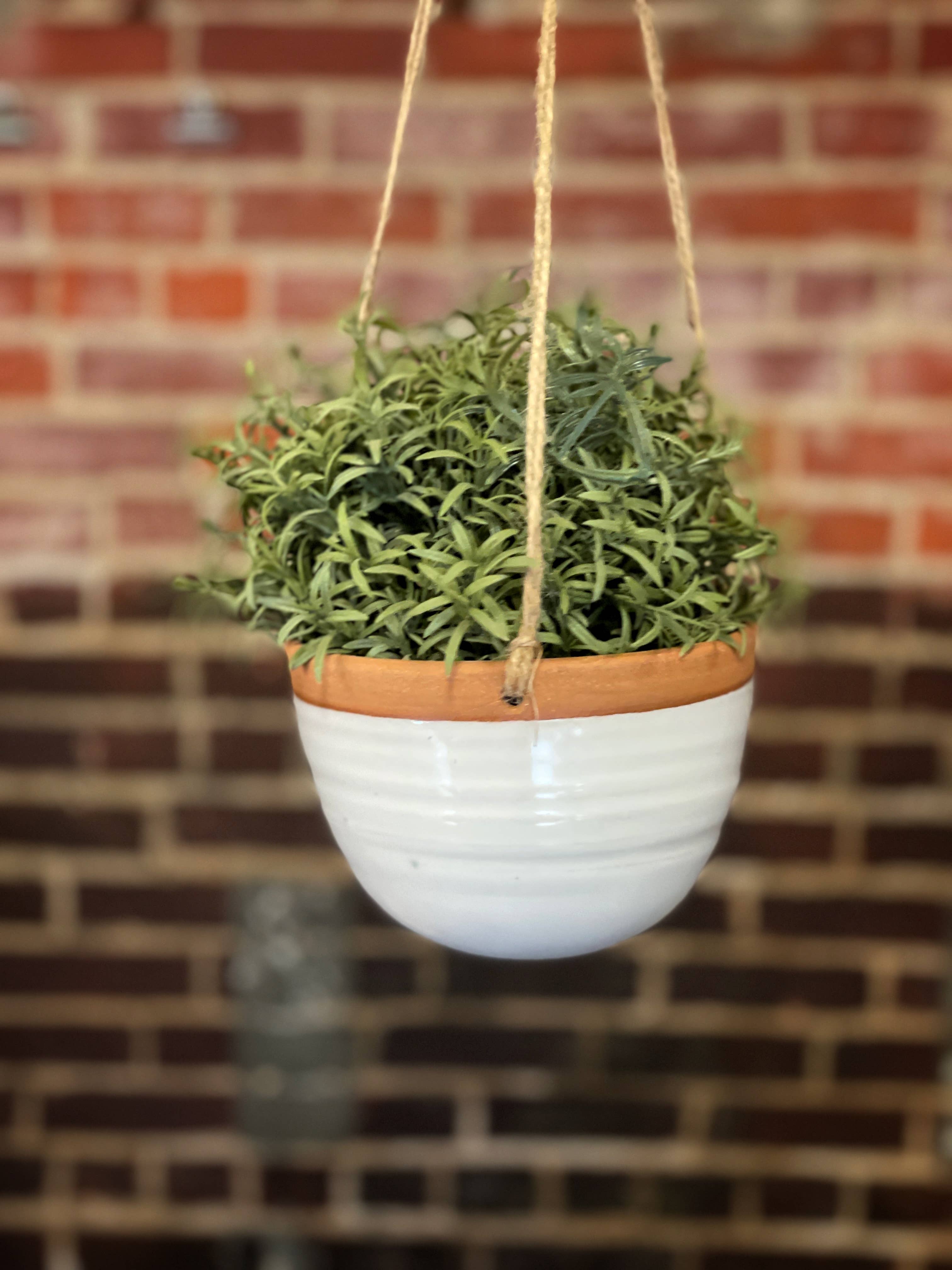 Hanging Planter - White large