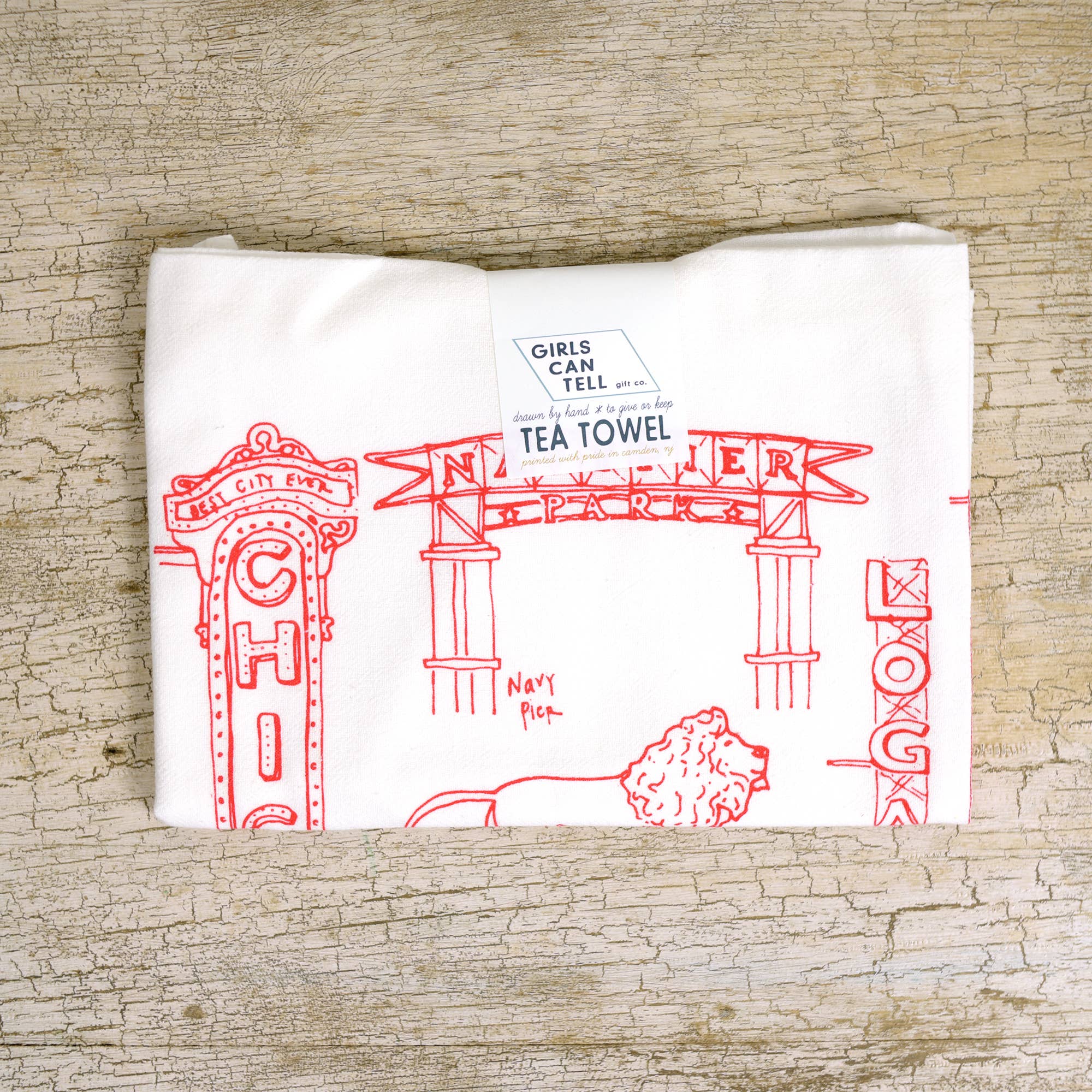 Chicago Landmarks Tea Towel - One Strange Bird