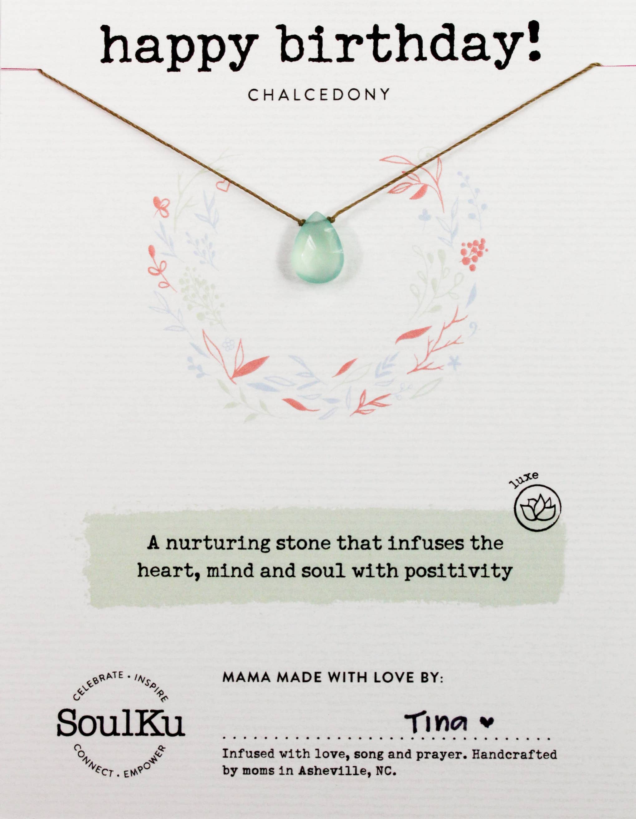 Chalcedony Luxe Necklace for Happy Birthday