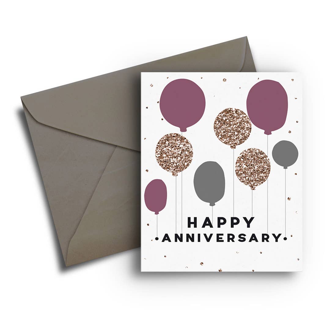 Balloons Anniversary Card