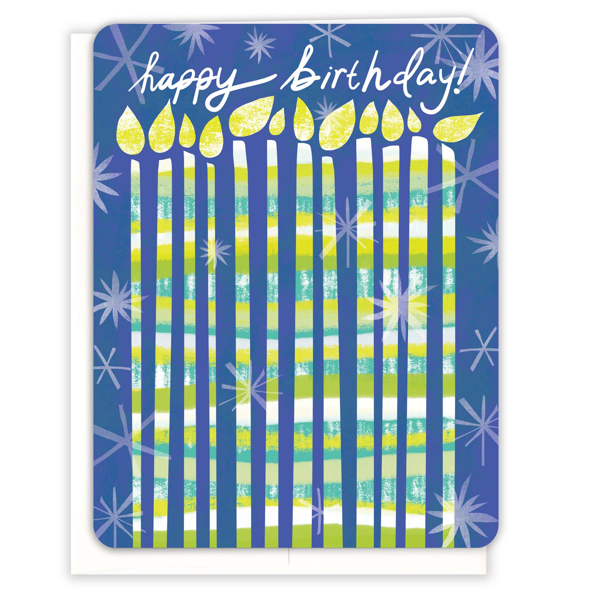 Blue Candles Birthday Card - One Strange Bird