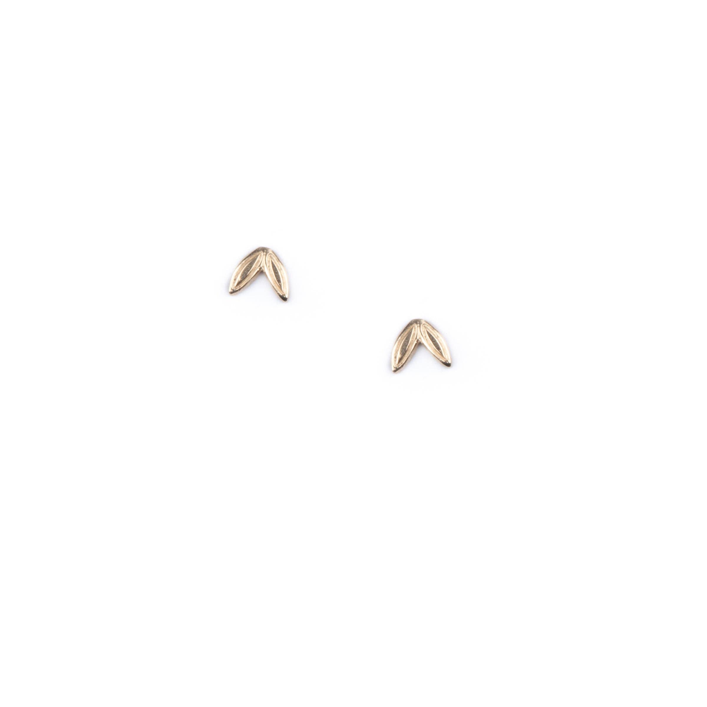 Tiny Laurel Studs