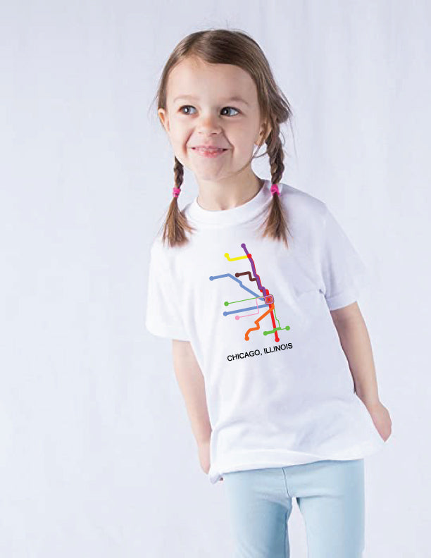 Chicago L Map Onesie + Tshirt