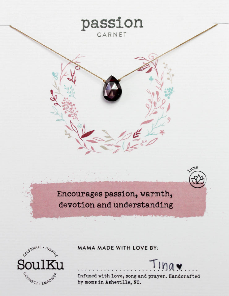 Garnet Luxe Necklace for Passion - OLOVE23